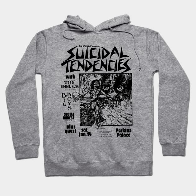 Suicidal Tendencies / Toy Dolls / Big Boys Punk Flyer Hoodie by Punk Flyer Archive